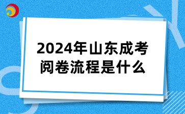 2024年山東成考閱卷流程是什么